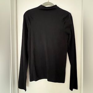 Basic black mock neck